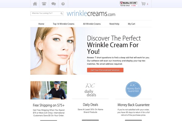 wrinklecreams.com site used Wrinklecreams.com