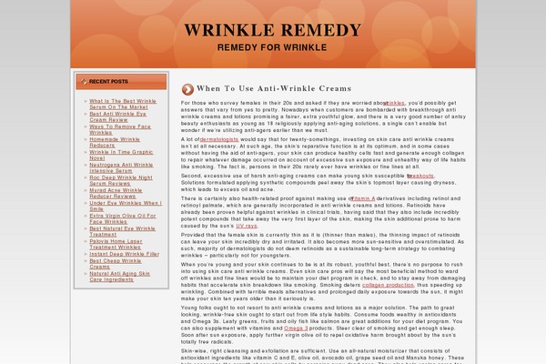 wrinkleremedy.info site used 129