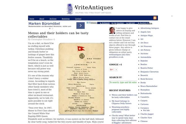 writeantiques.com site used Write-antiques