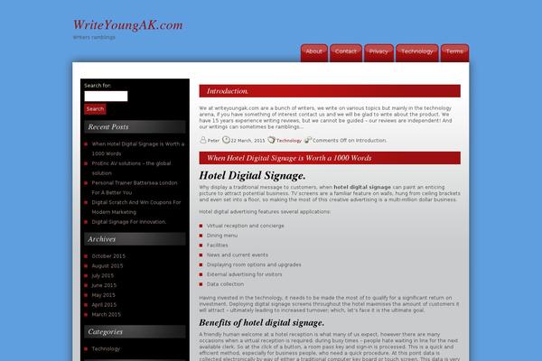 CW Red theme site design template sample