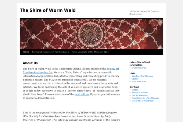 Twenty Ten theme site design template sample