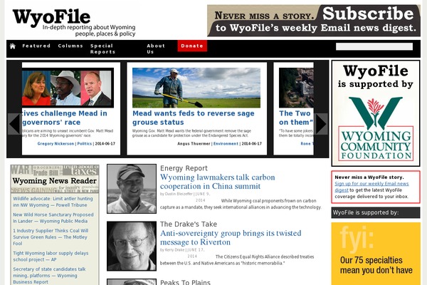wyofile.com site used Newspack-theme