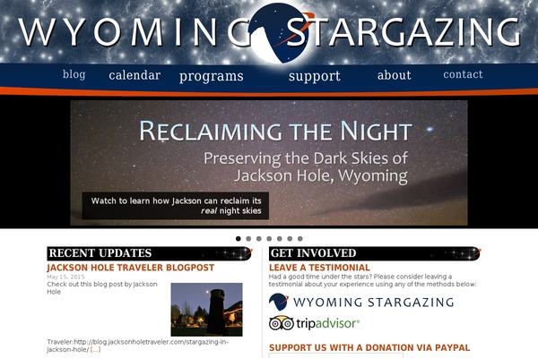 wyomingstargazing.org site used Wysg2019