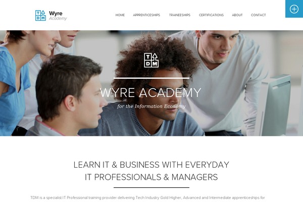 wyreacademy.com site used Thedevelopmentmanager