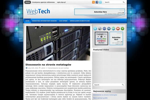 Webtech theme site design template sample