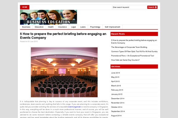 WordPress website example screenshot