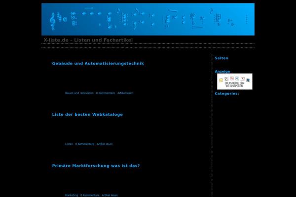 x-liste.de site used Bluemusic