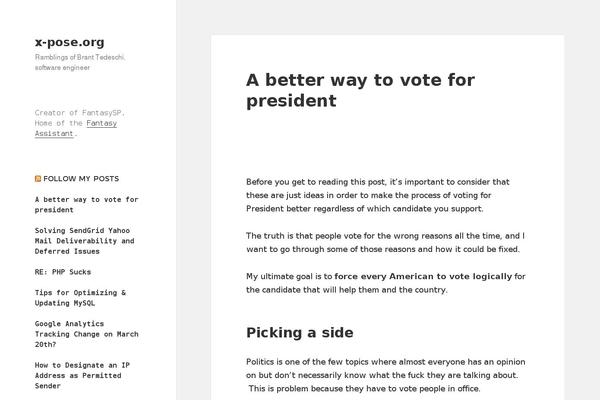 Twenty Fifteen theme site design template sample