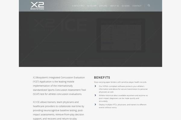 x2 theme site design template sample