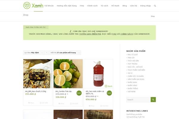 xanhshop.com site used Astra-child-xanh-trong-cay