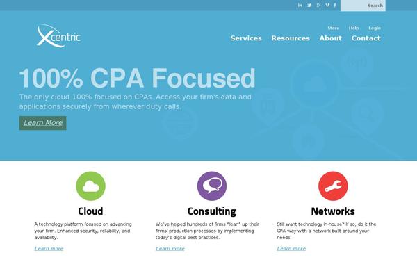 xcentric.com site used Rightnetworks