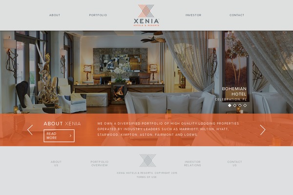 Xenia theme site design template sample