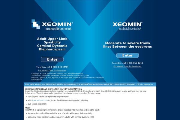 xeomin.com site used Xeomin