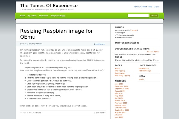 WordPress website example screenshot