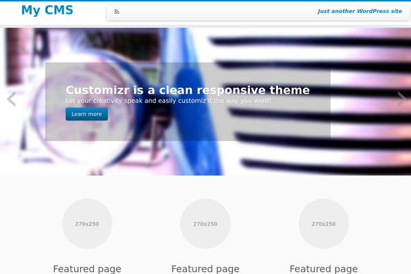 Customizr theme site design template sample