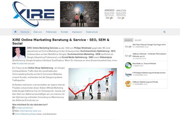 xire.de site used Xireonlinemarketing