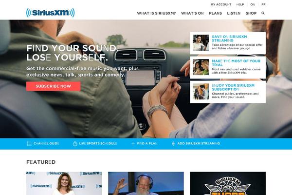 xmradio.ca site used Siriusxm
