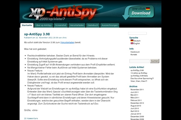 xp-antispy.org site used Xp-antispy
