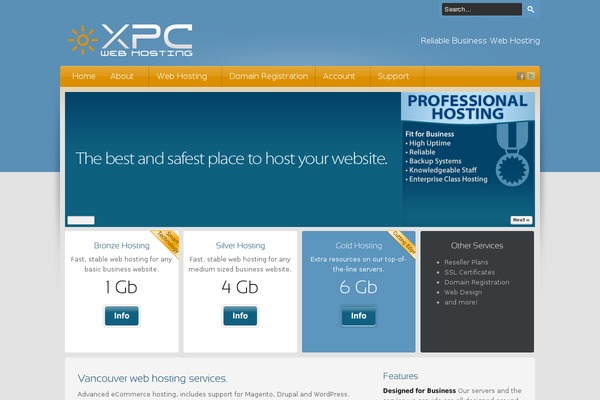 xpcwebhosting.com site used Theblock