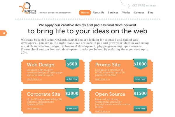 Twenty Ten theme site design template sample