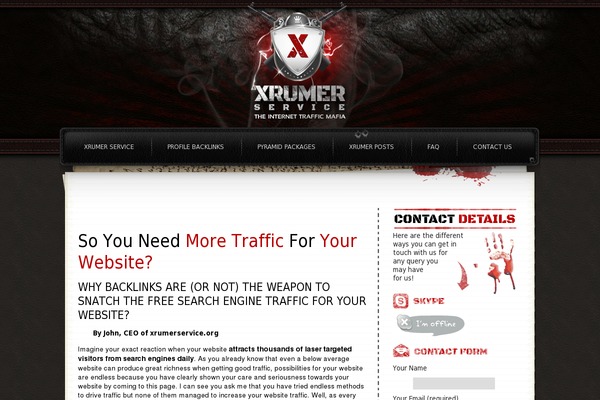 xrumerservice.org site used Blood