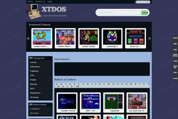 xtdos.com site used GameClub