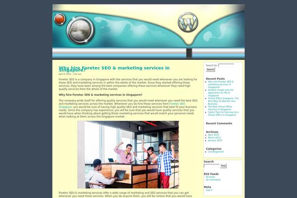 WordPress website example screenshot