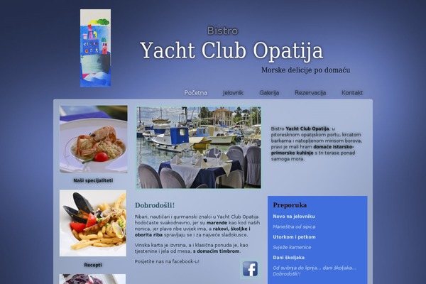 Yacht theme site design template sample