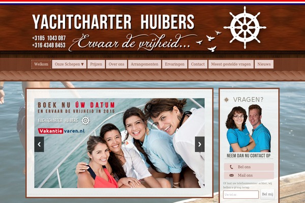 yachtcharterhuibers.nl site used Yacht-charter-verhuur-huibers