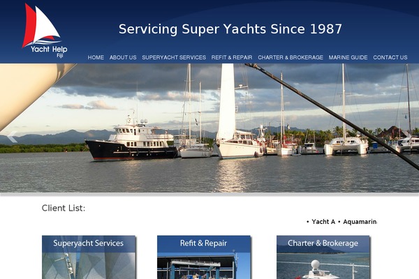 yachthelp.com site used Blaze