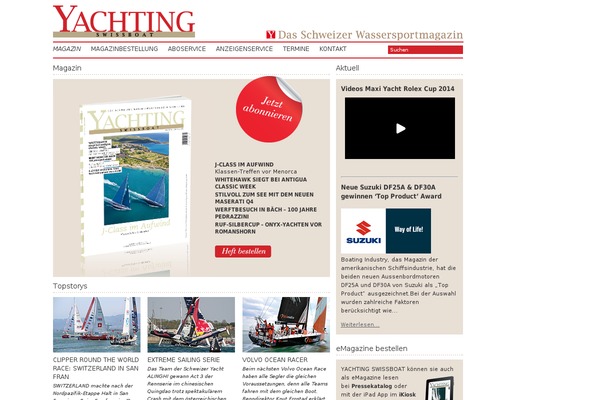 yachting.ch site used Yachting