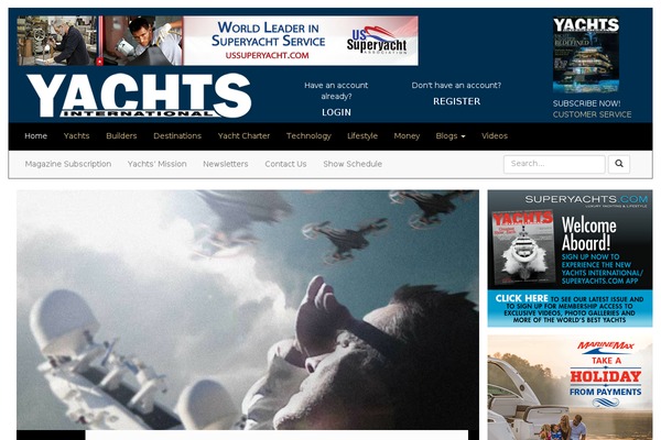 yachtsmagazine.com site used Yachts-bootstrap