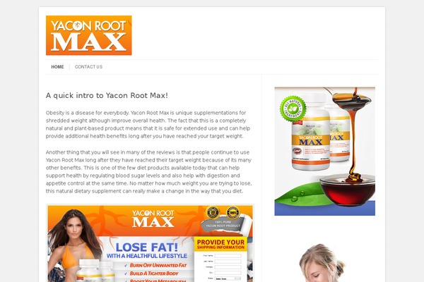 yaconrootmaxabout.com site used Leaf