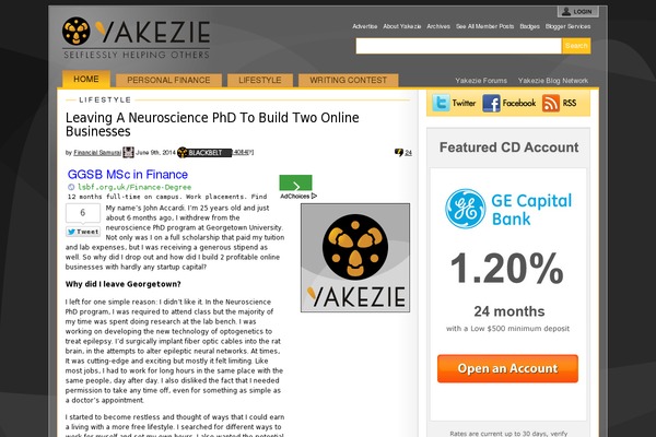 yakezie.com site used Yakezie