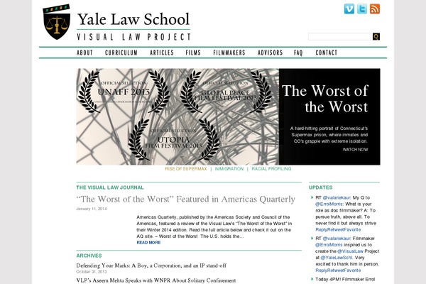 yalevisuallawproject.org site used Yale