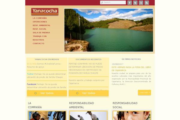 yanacocha.com.pe site used Sumaq
