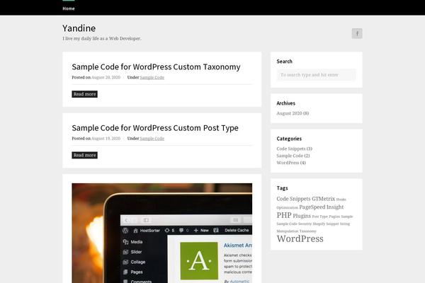 Wpex-blogger theme site design template sample