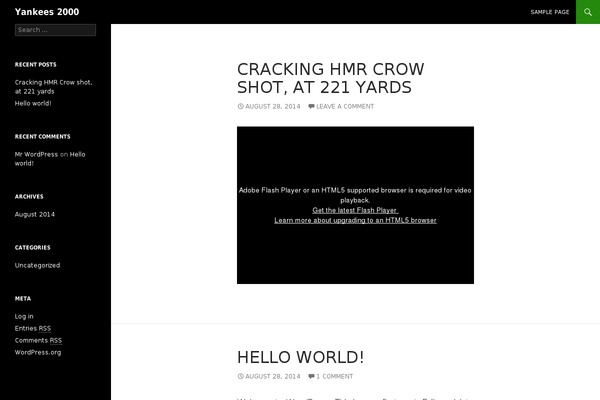 Twenty Fourteen theme site design template sample