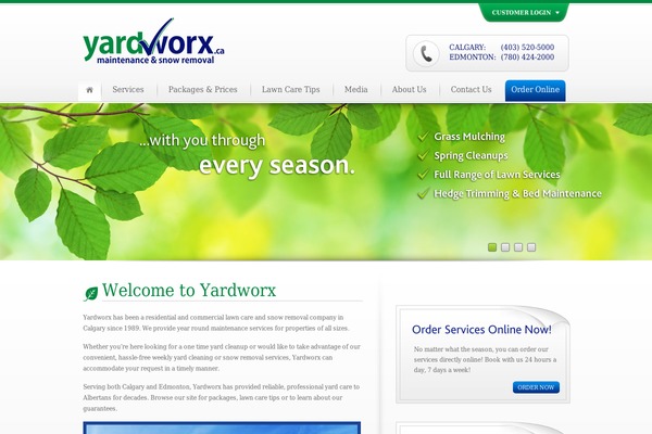 yardworx.ca site used Yardworx