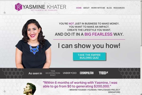yasminekhater.com site used Attract-convert-retain
