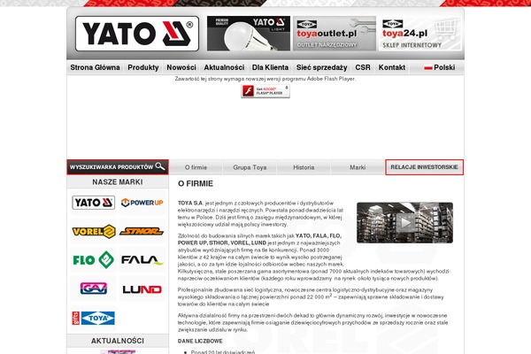 yato.com.pl site used Yato