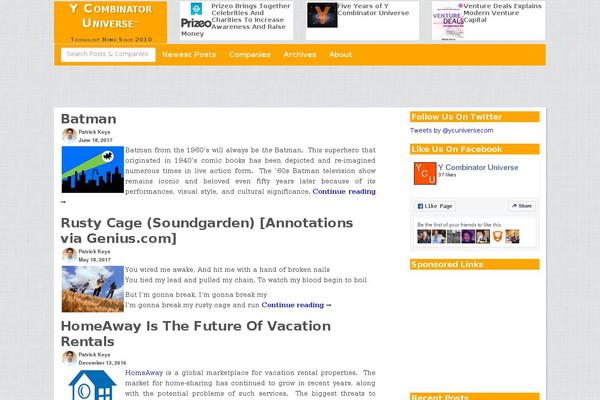 ycuniverse.com site used Ycuniverse