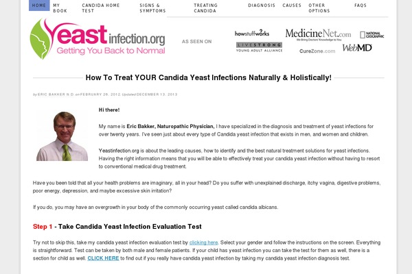 yeastinfection.org site used Yeast-infection