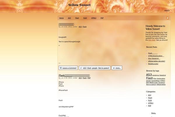 yellow-sunset.com site used Peach Fractal
