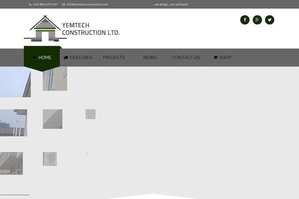 Construction theme site design template sample