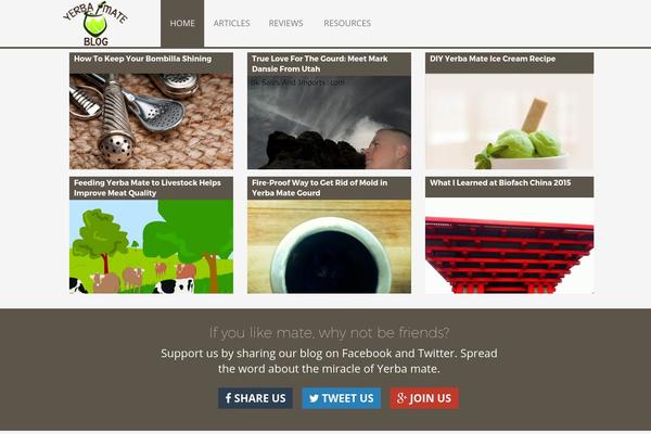 yerbamateblog.com site used Bicbootstrap
