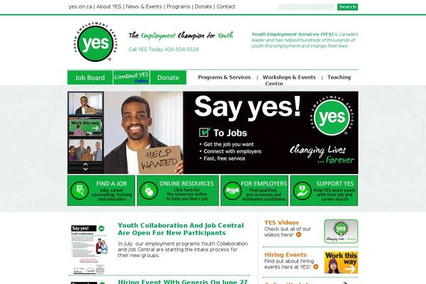 Yes theme site design template sample