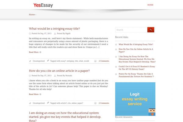 yesessay.com site used Spotmototheme