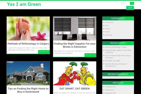 yesiamgreen.com site used Searchlight