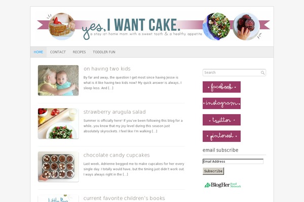 yesiwantcake.com site used Recipes.net